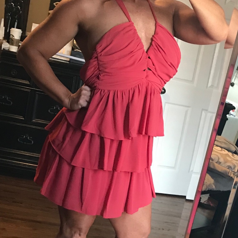 Red cocktail dress
